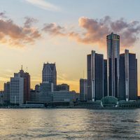 Detroit Michigan Skyline